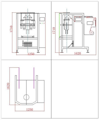 Free Flow Granulars Vertical Form Fill Seal Machine 620mm