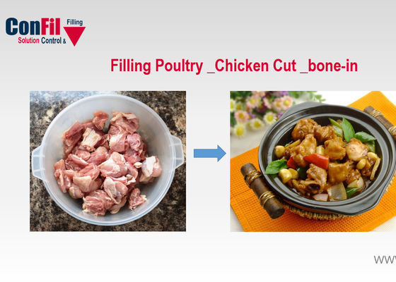 Frozen Diced Chicken 14 Head Multihead Weigher 1000gram Waterproof