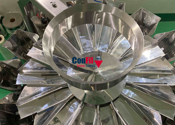 50 Gram Multihead Weigher Packing Machine For Cannabis Flower Into Containers