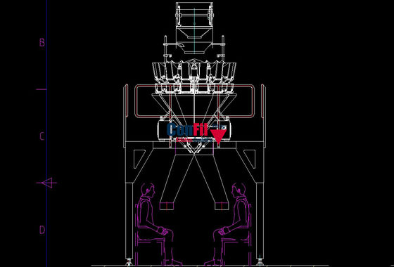 Multihead Weighing Machine Multihead Weigher for Frozen Food 2.5Kg Manually Collect