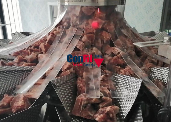 Frozen Diced Ribs Multihead Weigher Machine Frozen Food Filling Machine Waterproof