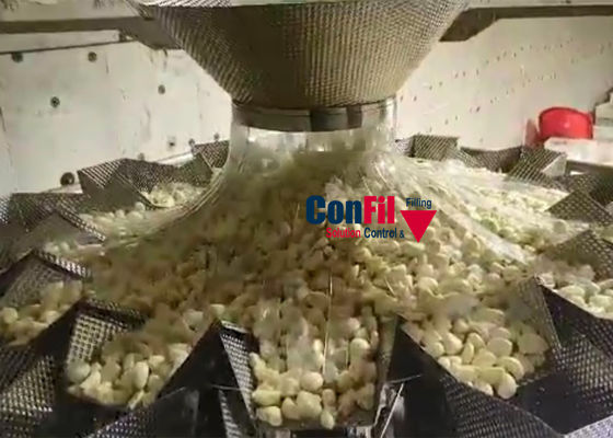 Multihead Weighing Machine Multihead Weigher For Garlic Stainless Steel