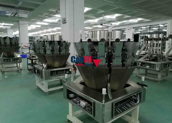 IP 65 14 Head Weigher With Screw Feeder Single Layer Screw 1 Liter