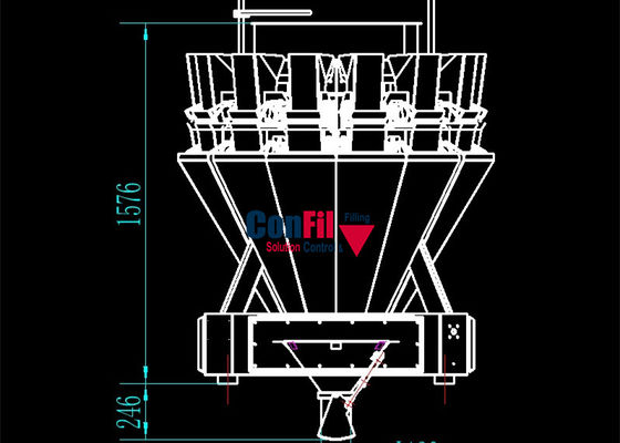 700kg Automatic Multihead Weigher 14 Head Weigher Single Layer Screw 3 Liter