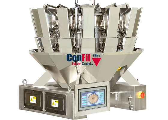IP 63 Automatic Multihead Weigher 10 Head With Single Flap Hopper
