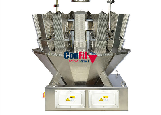 IP 63 Automatic Multihead Weigher 10 Head With Single Flap Hopper