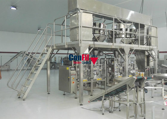 10 Head 500 Gram Vertical Form Fill Seal Machine With Double Weigher Filling Machine