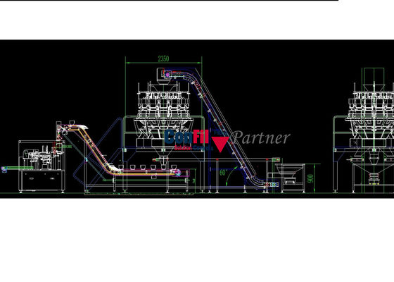 Multihead Weighing Machine Multihead Weigher for Counting Pouches or Dry Food Overweight Discharge
