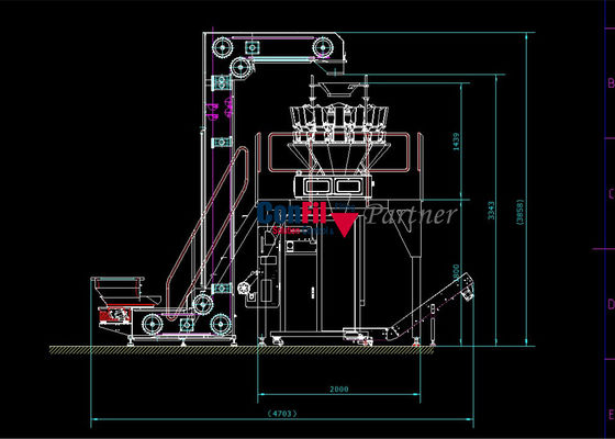Waterproof Multihead Weigher Packing Machine For Frozen French Fries