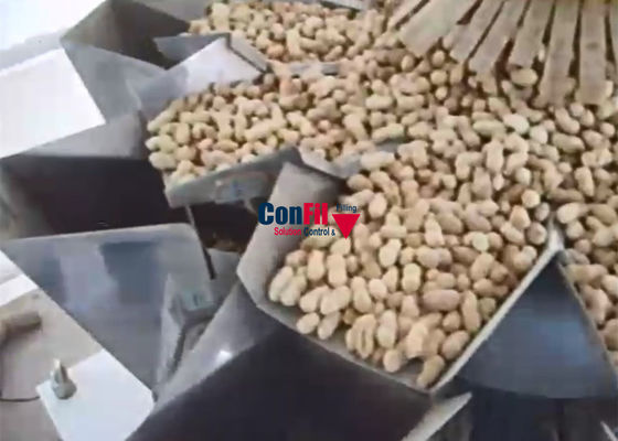 10 Head Multihead Weigher Packing Machine For Sun Flower Seeds Peanuts