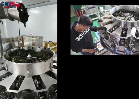 80 Bags / Min Rotary Vacuum Packaging Machine For Seafood Kelp Snack