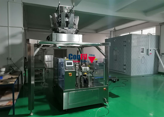 IP 63 Rotary Premade Pouch Packing Machine For Sugar Packaging System