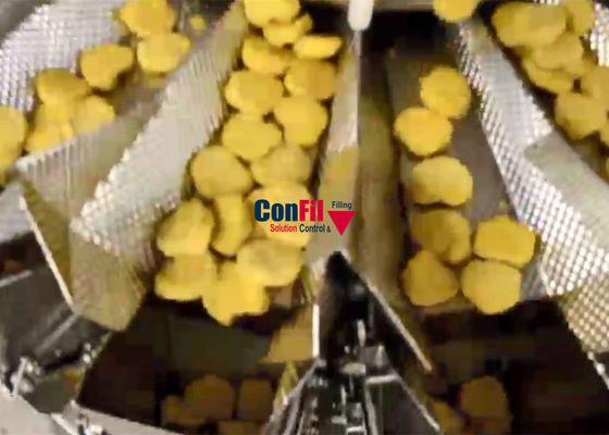 Multihead Weigher Packing Machine for Chicken Nugget Packaging System with ROMA Thermoforming Packaging