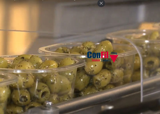 Multihead Weigher Packing Machine for Whole Olives Chopped Olives Packaging System Traysealer